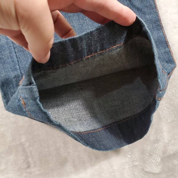 Wrangler Premium Patch Jeans Womens Low Rise Wide Leg Dark Wash Tall L36 - Picture 12 of 14